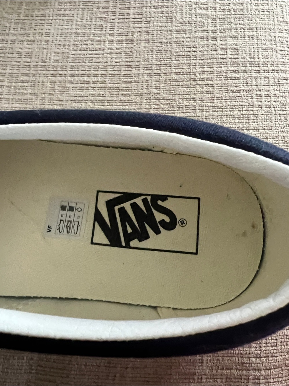 Vans Checkerboard Slip-On Sneakers - Dark Blue-Light Blue & White size 11 - Picture 3 of 4
